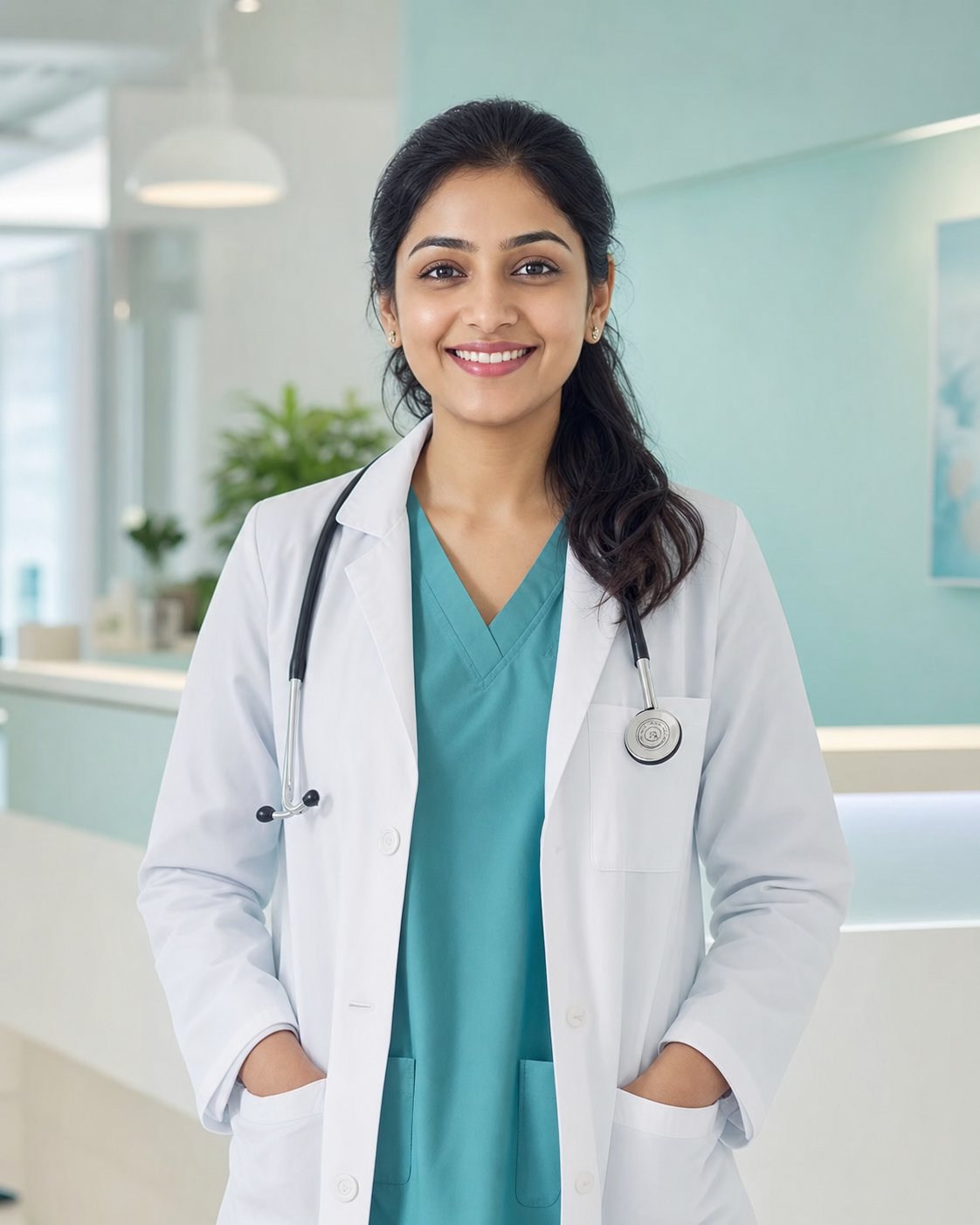 Woman doctor at Swasthya Seva Sadan